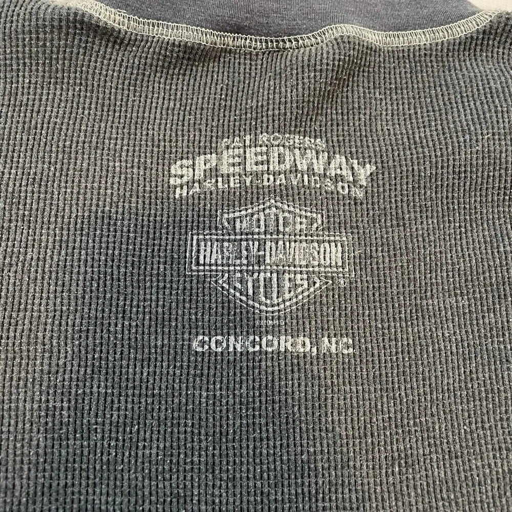 Harley-Davidson Mens 2X Thermal Shirt‎ Gray Waffle Knit Long Sleeve Concord NC